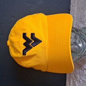 West Virginia Mountaineers Hat Cap Strap Back Uellow Blue Embroidered Logo